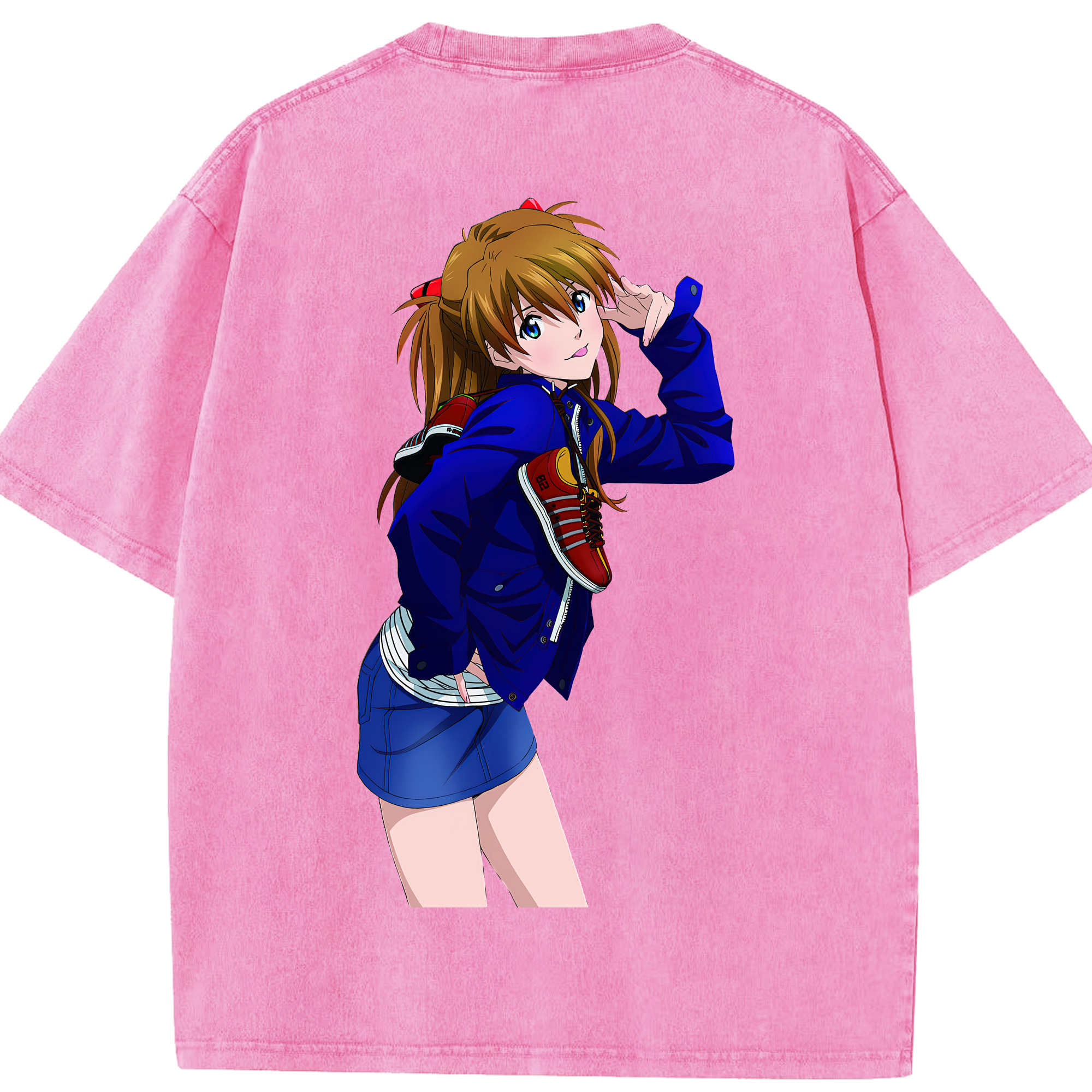 （画像用） EVA 新世紀エヴァンゲリオン 綿100% ヴィンテージ風 半袖Tシャツ（背面プリント）